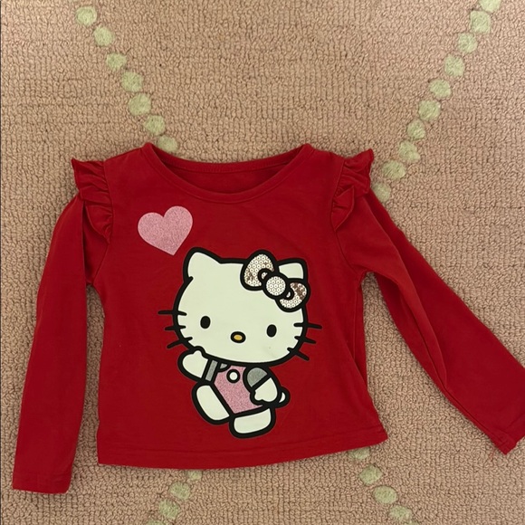 Hello Kitty Red Long Sleeve Tee - Picture 1 of 1